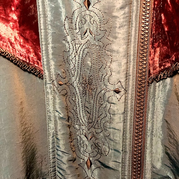 Vintage Ski Jacket Re-designed With Velvet And Embroidery - Picture 5 of 5